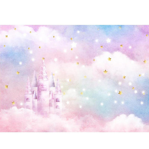 Dream Pink Castle Background for Baby Photography NB-408