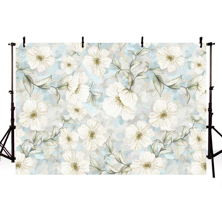 Beautiful White Flowers Background for Photography NB-418