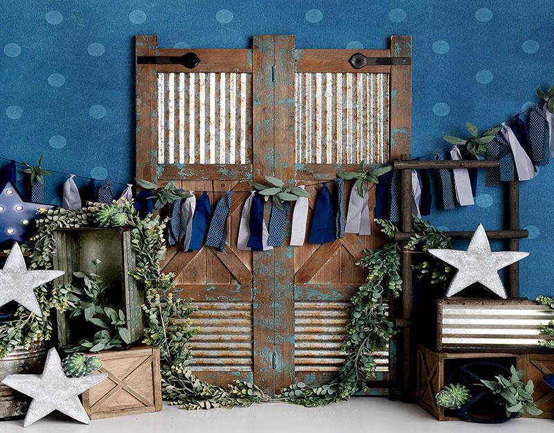 Barn Door Children Photography Backdrop uk  NB-456