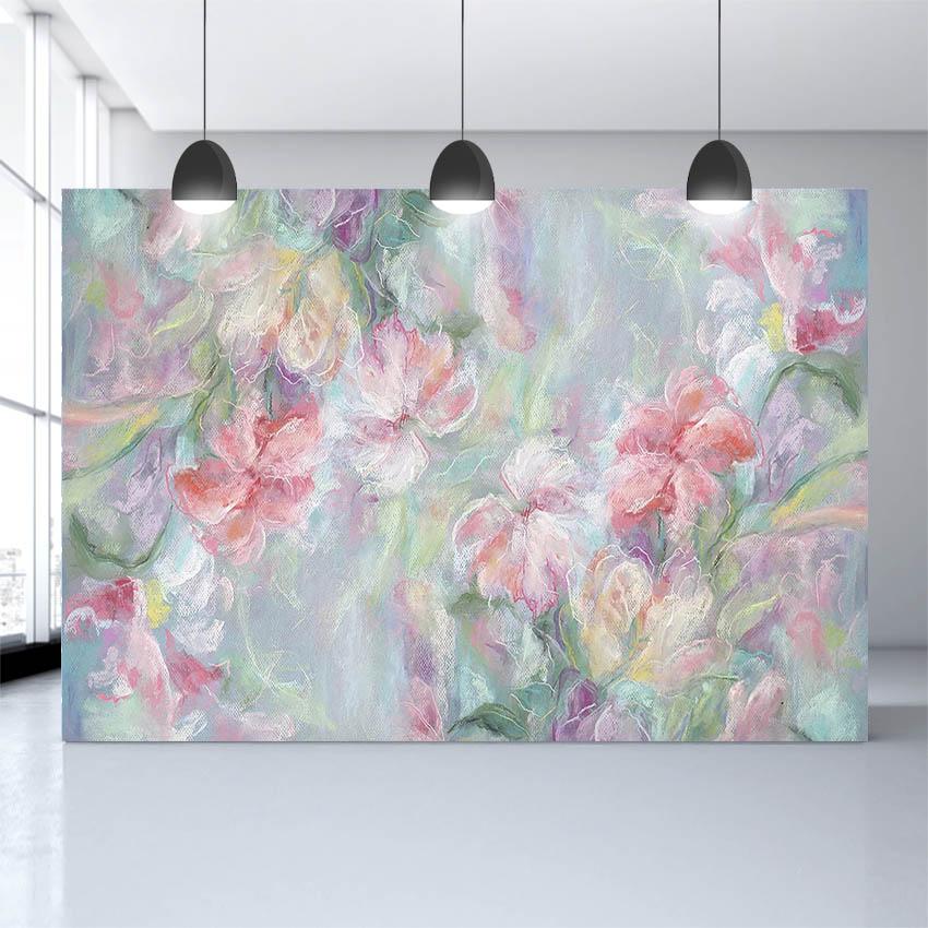 Artistic Oil Painting Flowers Photography backdrop UK for Photo Booth NB-494