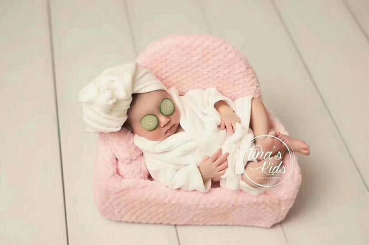 Newborn Bath Towel  with Slippers Baby Photography Props