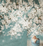 Abstract Floral Blue backdrop UK for Photography CM-S-102