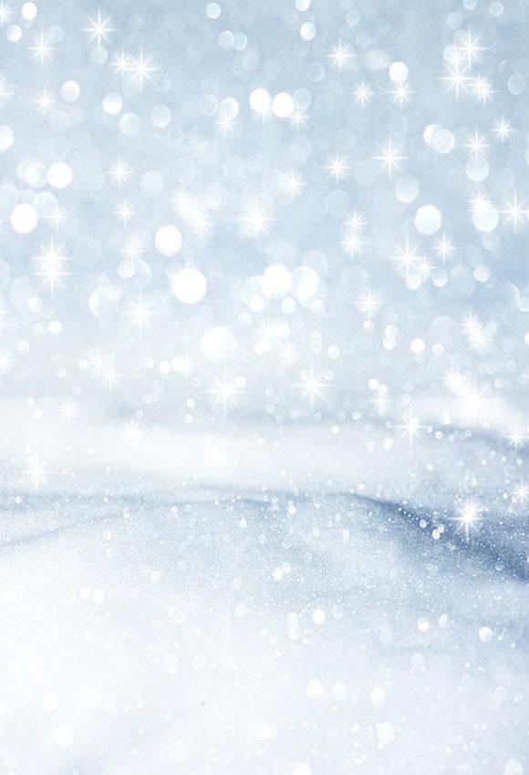 Bokeh Snow Winter Wonderland Photo Backdrops S-2903