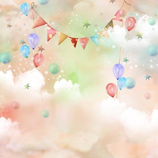 Themed Patterned Backgrounds Balloon Backdrop UK S-3042