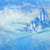 Winter Ice Snow Castle Backdrop UK for Photography S-3108