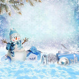 Christmas Snowman Snow backdrop UK for Baby Photography S-3252