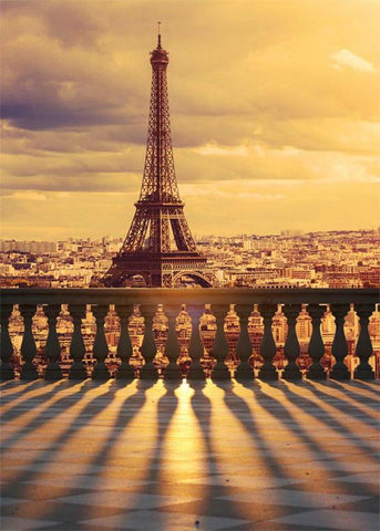 Sunset Paris Eiffel Tower City View Backdrop for Photo Booth S-716