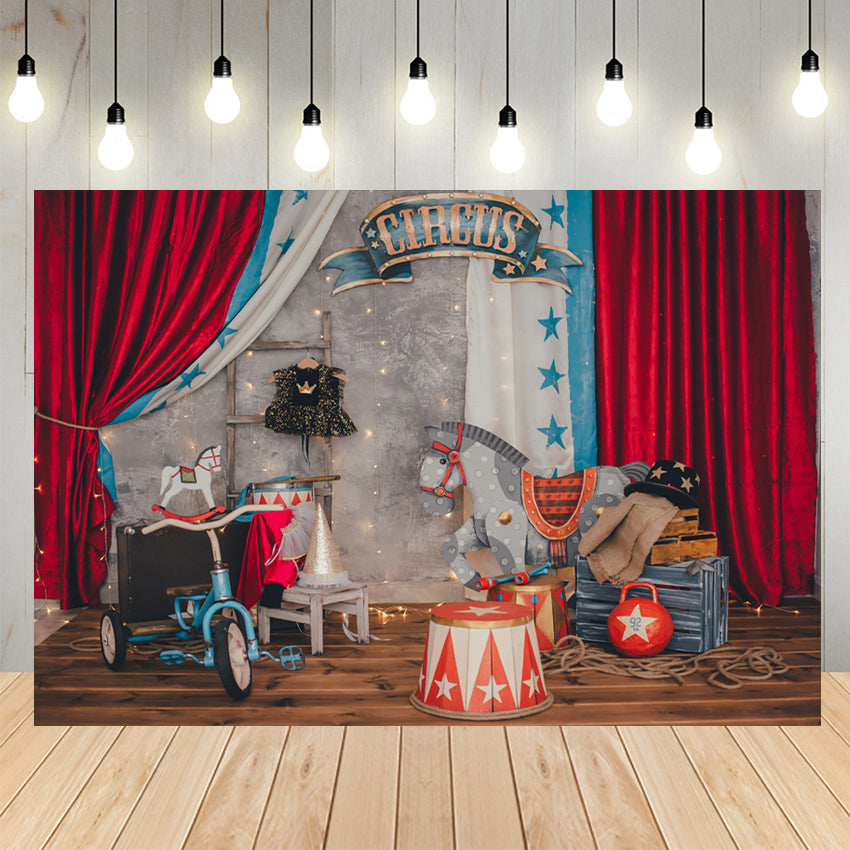 Circus Stage Backdrop for Children Photography SH-1021