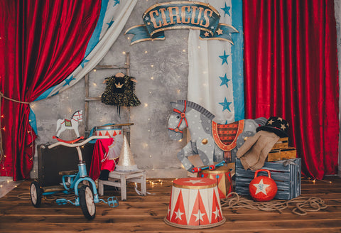 Circus Stage Backdrop for Children Photography