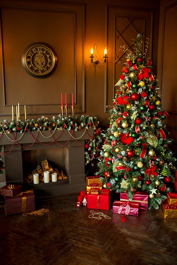 Christmas Tree Gifts  Backdrop for Photography