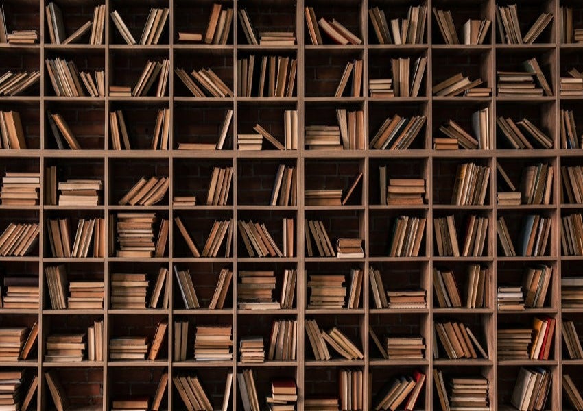 Seamless Texture Vintage Bookshelves Photography Backdrop