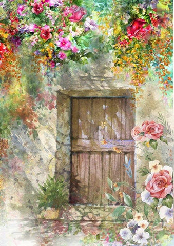 Spring Flowers Door Photo Booth Backdrop