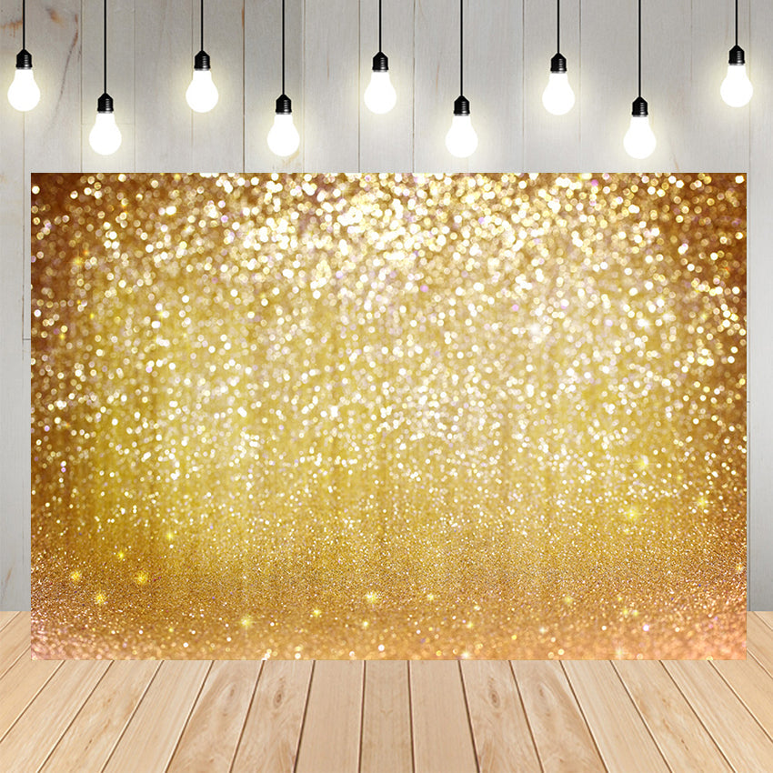 Glitter Gold Blurry Bokeh Photography Backdrop SH-997