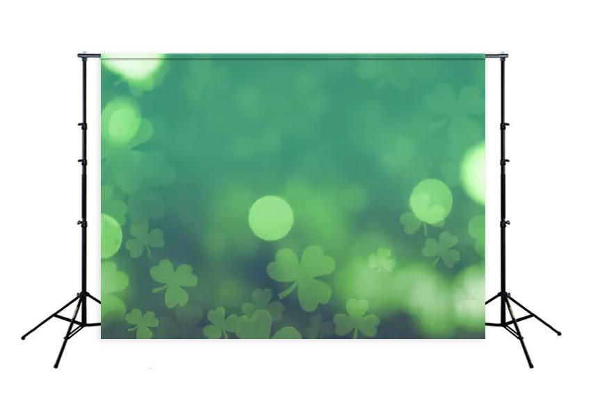 St. Patrick's Day Green Bokeh Backdrop for Photography SH155