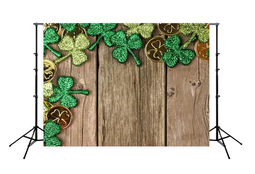 St. Patrick's Day Wood Photo Studio Backdrop SH160