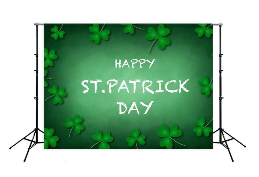 Happy St. Patrick's Day Green Spring Backdrop for Photo Studio SH191