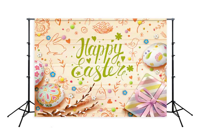 Colorful Easter Eggs Decorative Items  Backdrop for Photography SH211