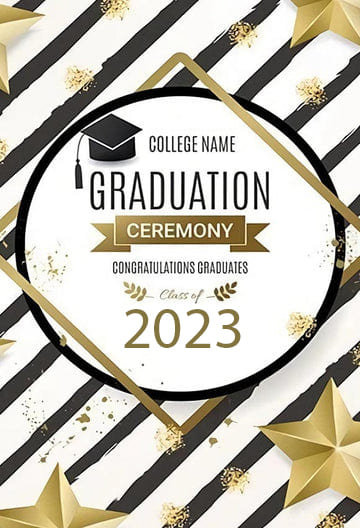 Graduation Ceremony Congrqaulations Graduates 2023 Photo Backdrop UK SH-260