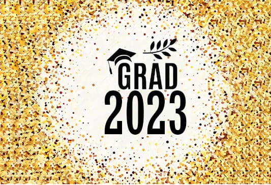 Gold Graduation Ceremony Photo Booth Backdrop UK SH-261