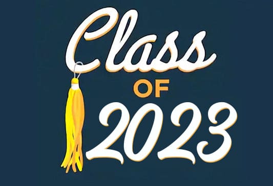 Class of 2023 Graduation Blue Background Photo Booth Backdrop UK SH-262