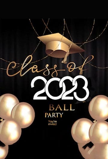 Graduation Backdrop UK Class of 2023 Party Banner for Photography SH-267