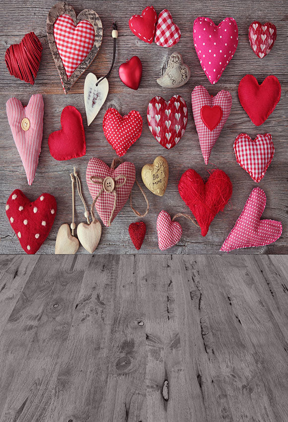 Red Love Heart backdrop UK for Photography Sd-2668