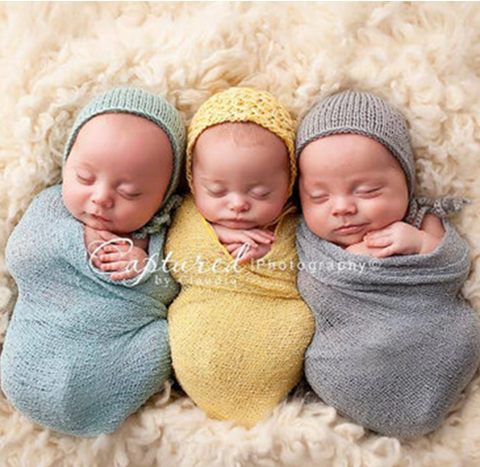 Newborn Stretch Wraps Professional Baby Photo Props Long Ripple Wrap