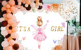 Little Angel Butterfly Flower Gender Reveal Backdrop TKH1539