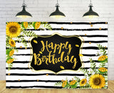 Sunflower Custom Birthday Theme Party Bakckdrop