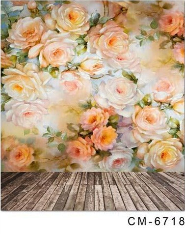 Floral Backdrop Common Peony for Photography CM-6718