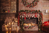 Christmas Decorations Brick Wall Photography backdrop UK DBD-19186