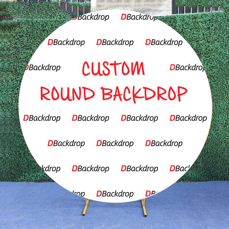 Custom Round Repeating Logo Photography Banner UK TR-101