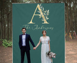 Emerald Green Wedding Backdrop  Custom Photography Banner