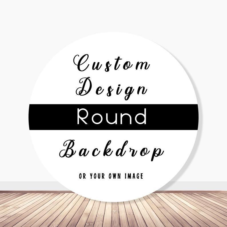 Custom Round Repeating Logo Photography Banner UK TR-101