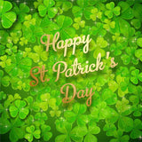 Happy Saint Patrick's Day Clover Green Backdrop for Photography LV-1324