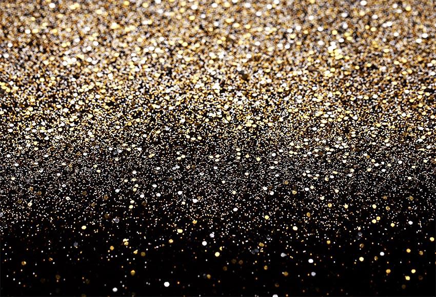 Gold Black Glittering Backdrop for Birthday Wedding LV-1922