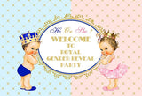 Baby Royal Gender Reveal Party Backdrop for Photography LV-637
