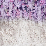 Floral Badrop Purple White Flowers Wall Decoration Backdrop for Party LV-947