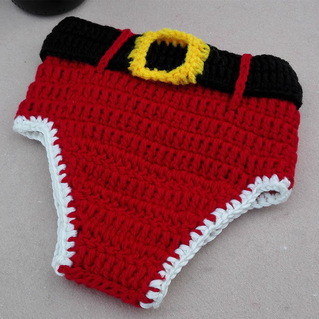 Newborn Baby Christmas Santa Knitted Crochet Photography Prop Costume Outfits