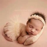 Newborn Baby Girl  Lace Dress Crown Photography Props