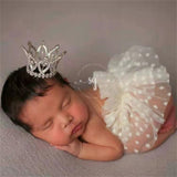 Newborn Baby Girl  Lace Dress Crown Photography Props