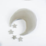 1+4pcs Newborn Baby Photography Prop Backdrop uk Crescent Moon Star Plush Pillow Set